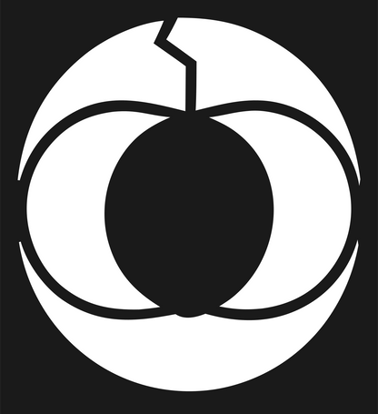 Negative Space Pumpkin Circle Badge #1a1a1a/#ffffff