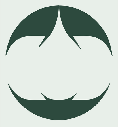Negative Space Jack-o-Lantern Badge #e8efe9/#2d4a3e