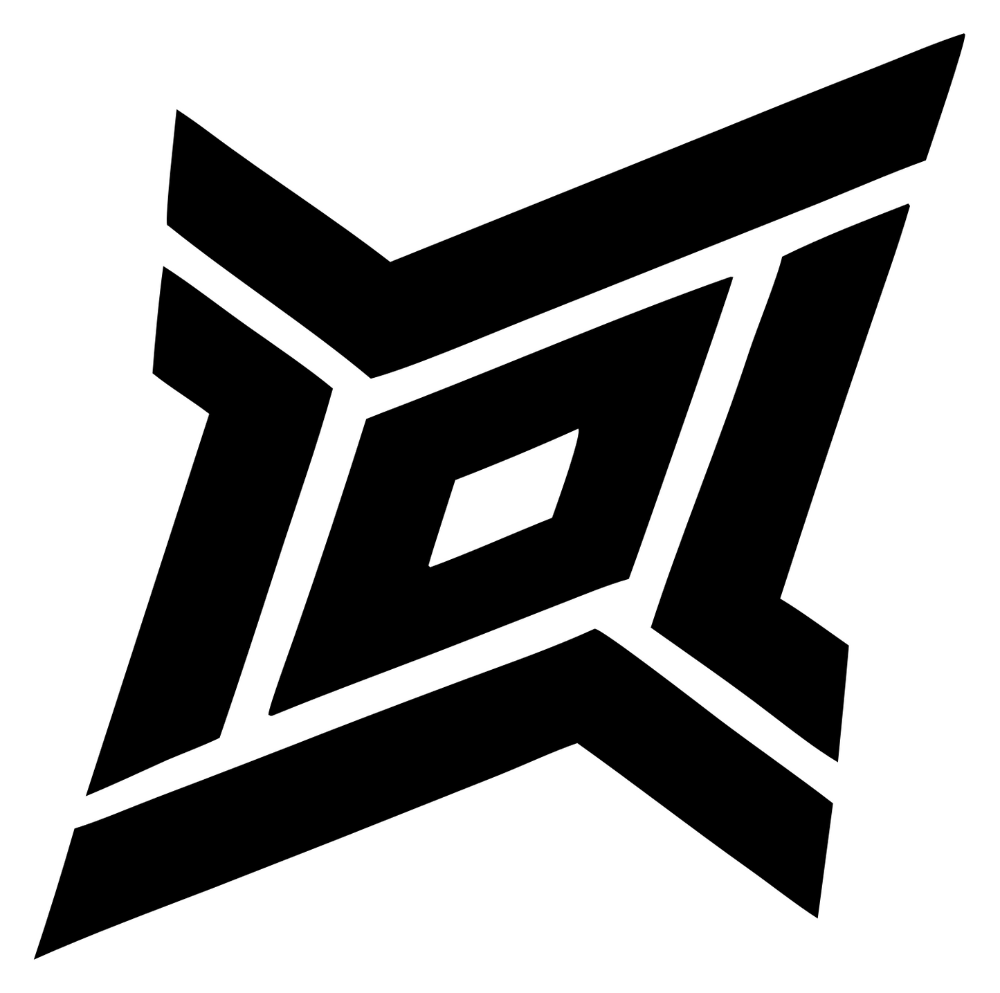 Bold Geometric Diamond Football Mark #ffffff/#000000
