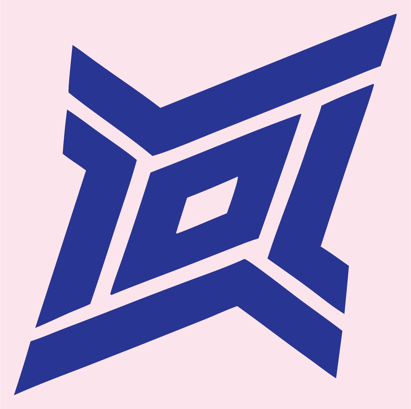 Bold Geometric Diamond Football Mark #fce4ec/#283593