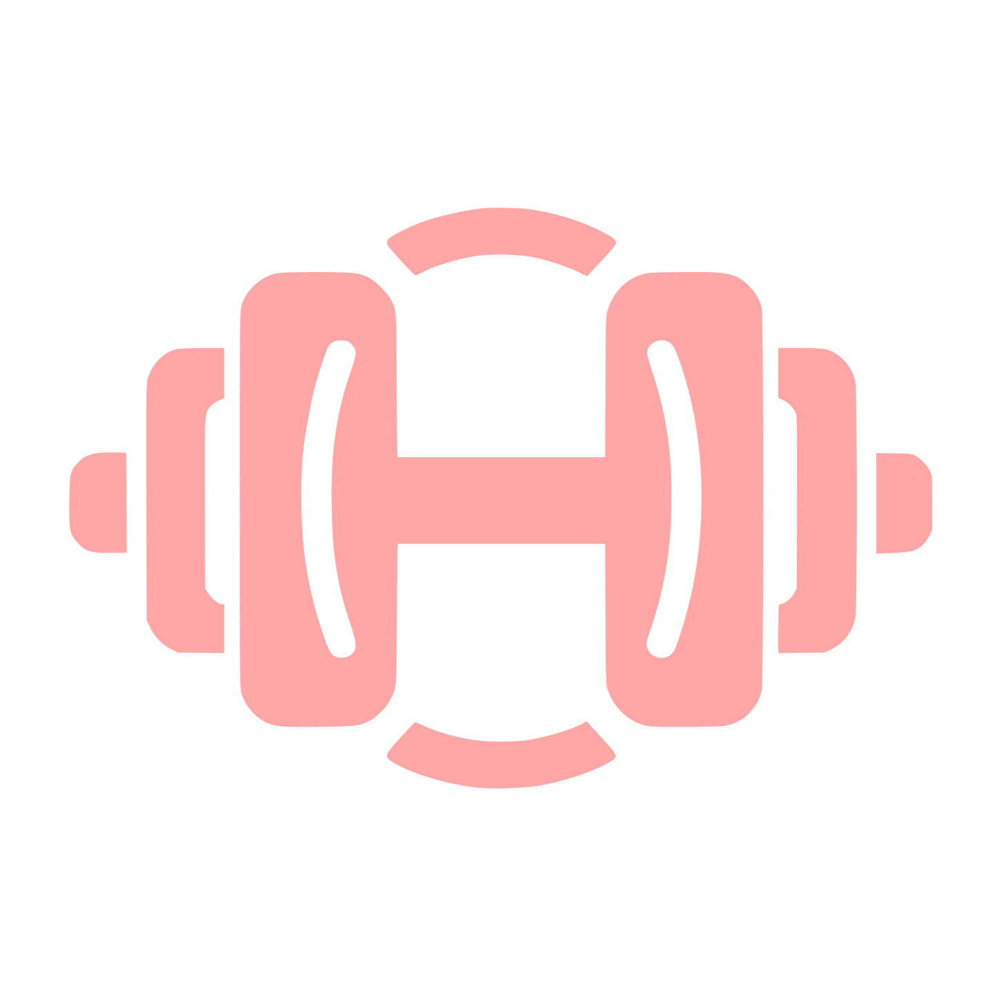 Fitness Dumbbell Logo #ffa6a6