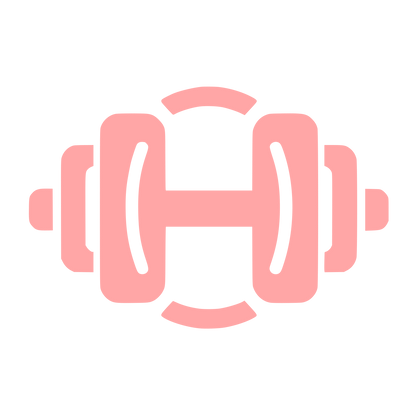 Fitness Dumbbell Logo #ffa6a6