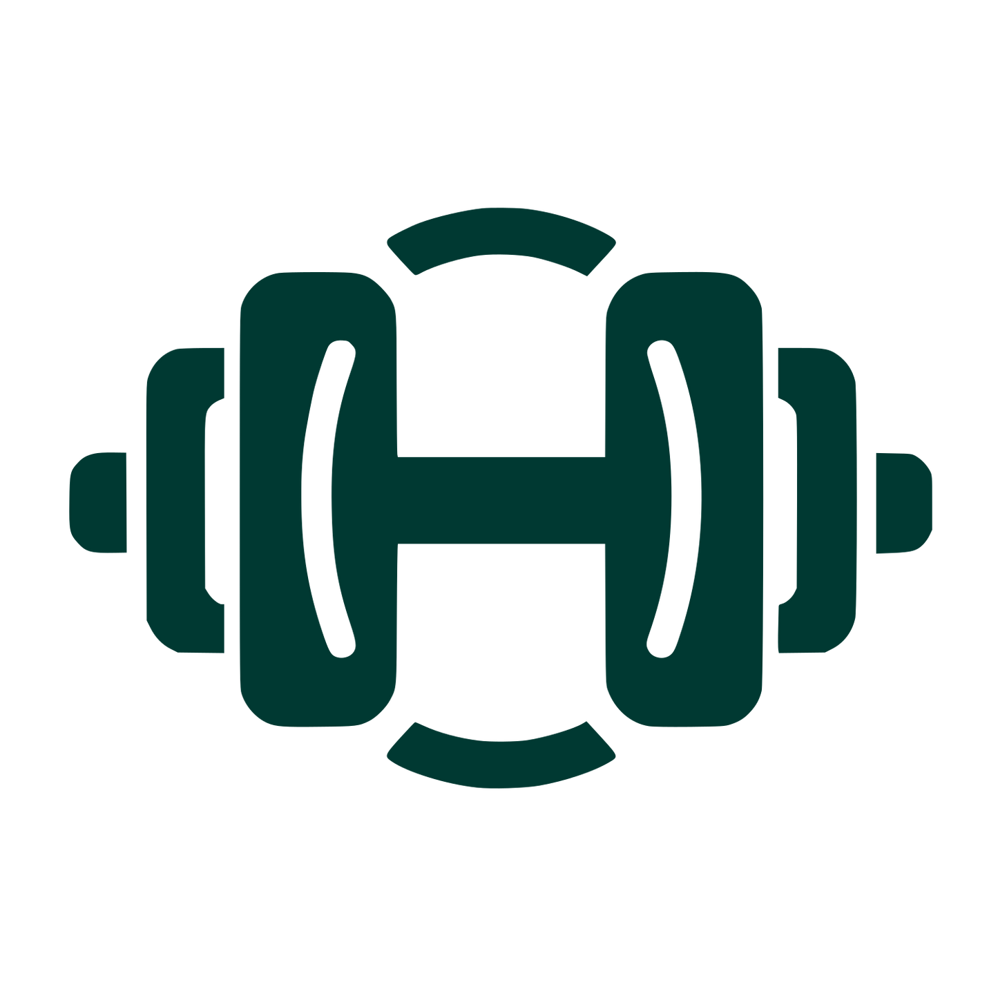Fitness Dumbbell Logo #003932