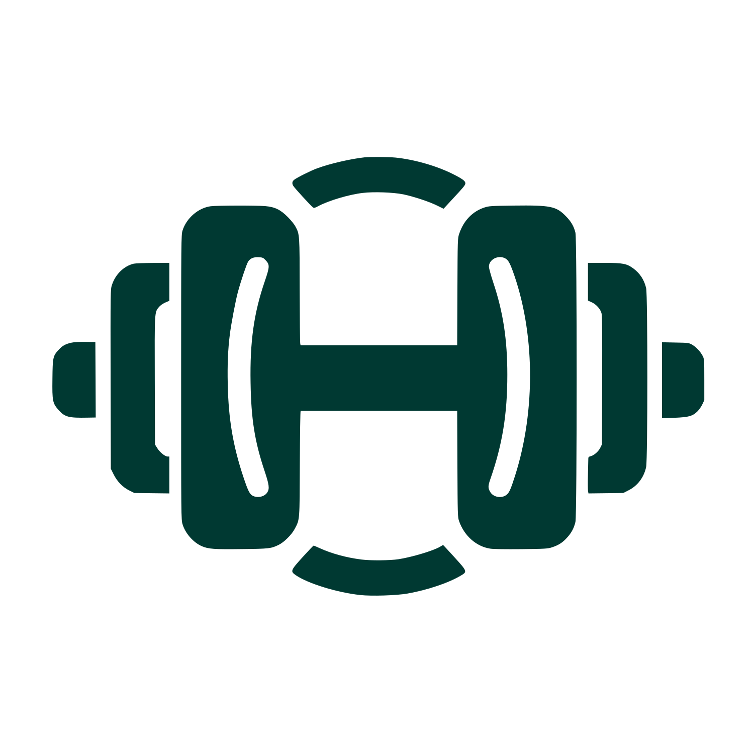 Fitness Dumbbell Logo #003932