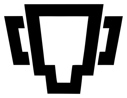 Bold Trophy Cup Football Icon #ffffff/#000000