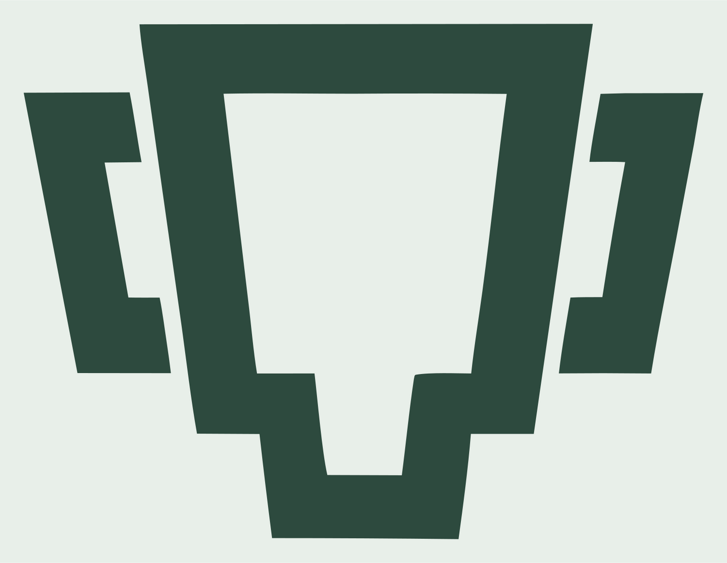 Bold Trophy Cup Football Icon #e8efe9/#2d4a3e