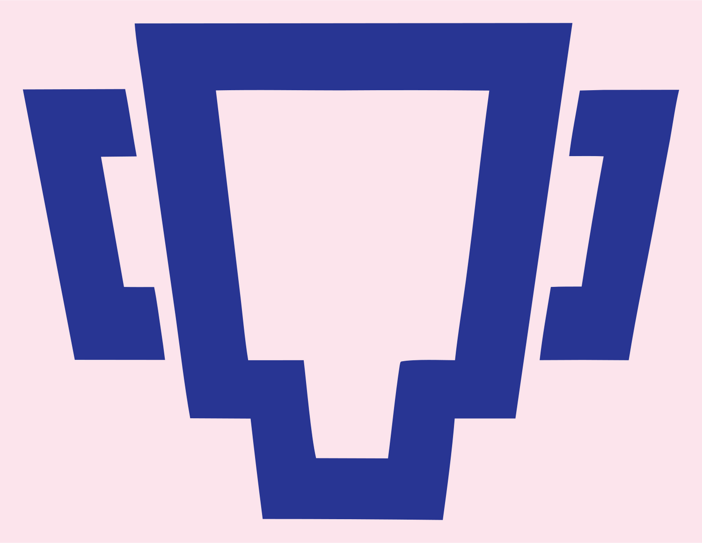 Bold Trophy Cup Football Icon #fce4ec/#283593