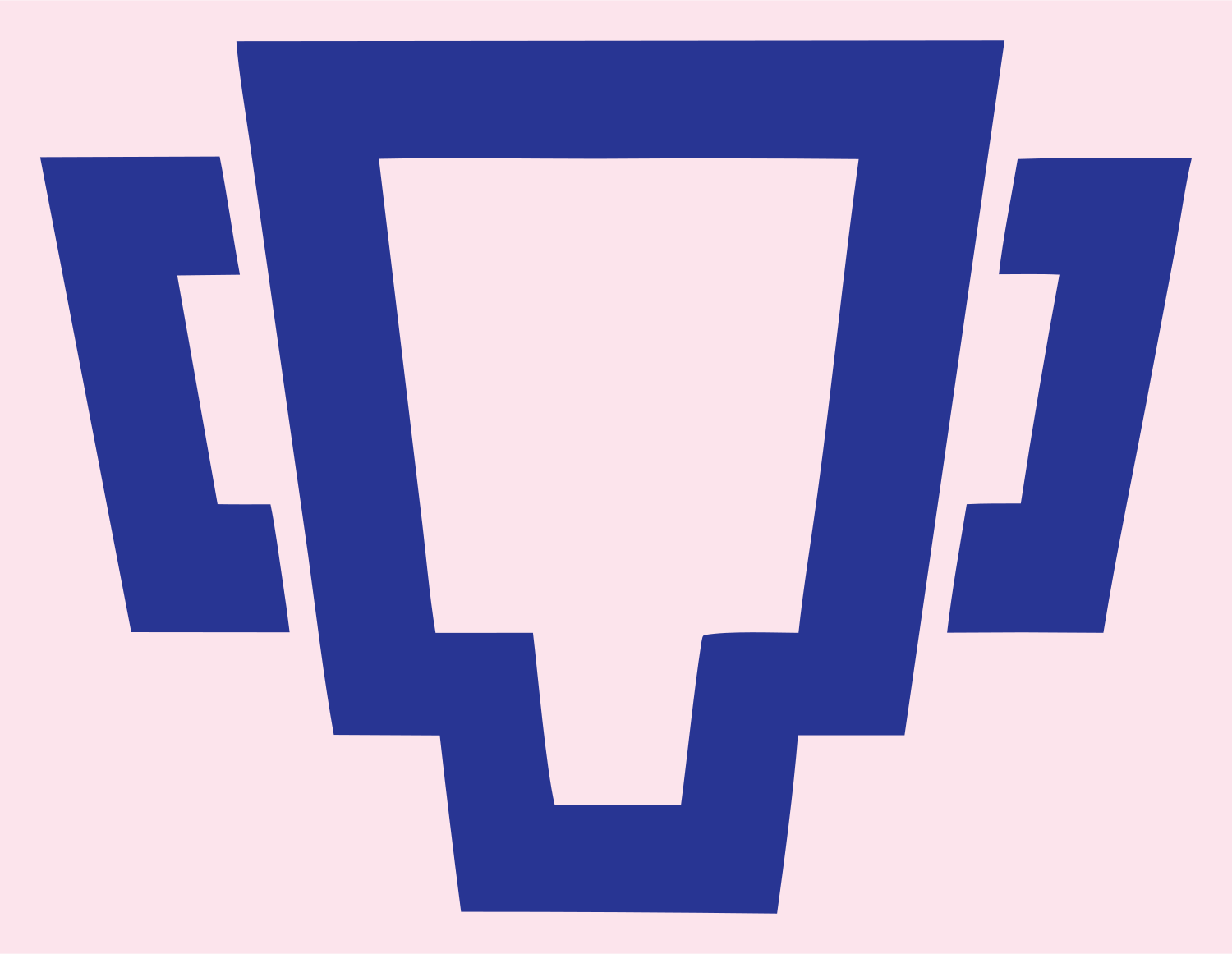 Bold Trophy Cup Football Icon #fce4ec/#283593