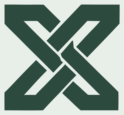 Bold X Cross Football Mark #e8efe9/#2d4a3e
