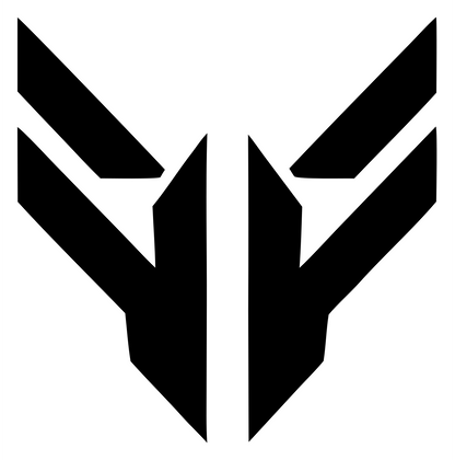 Bold Shield Wings Football Crest #ffffff/#000000