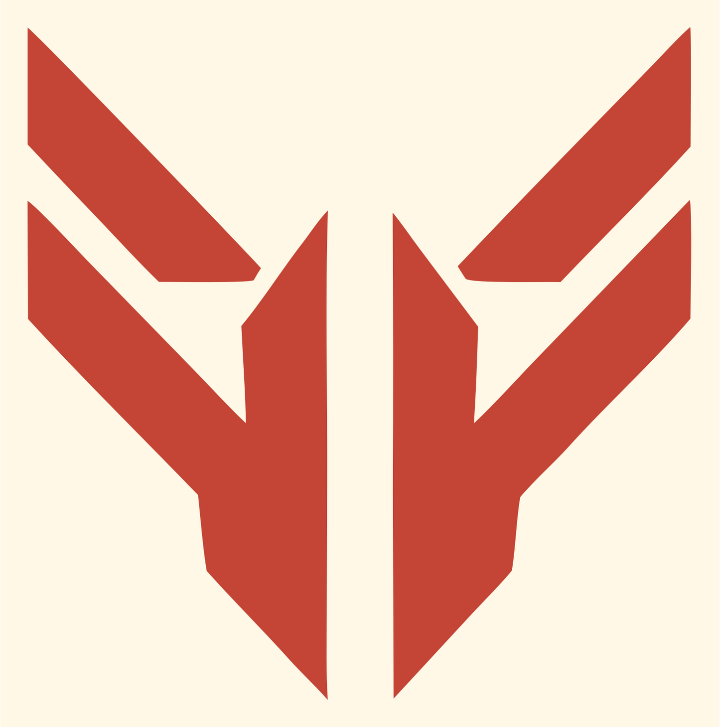 Bold Shield Wings Football Crest #fff8e7/#c44536