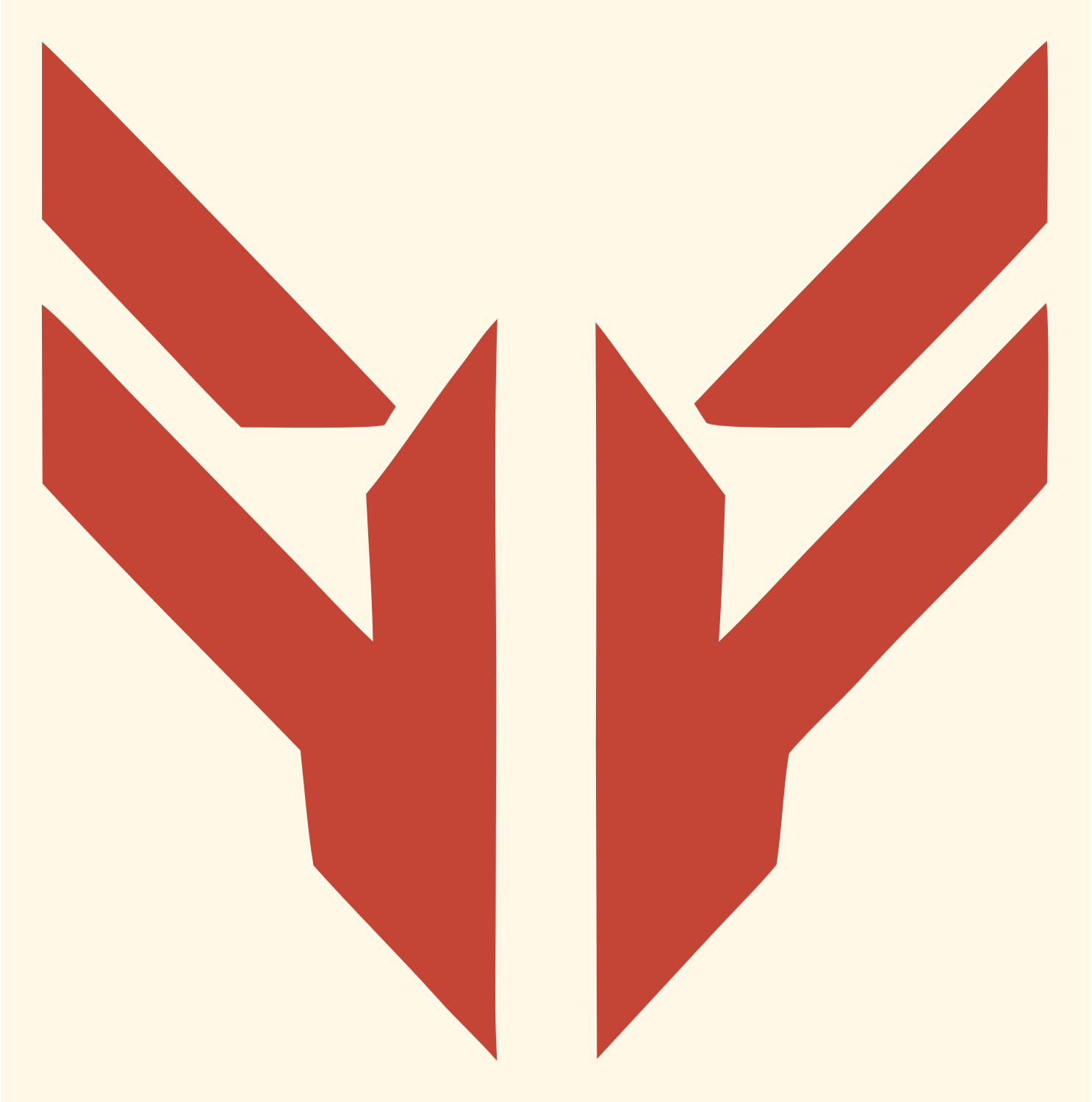 Bold Shield Wings Football Crest #fff8e7/#c44536