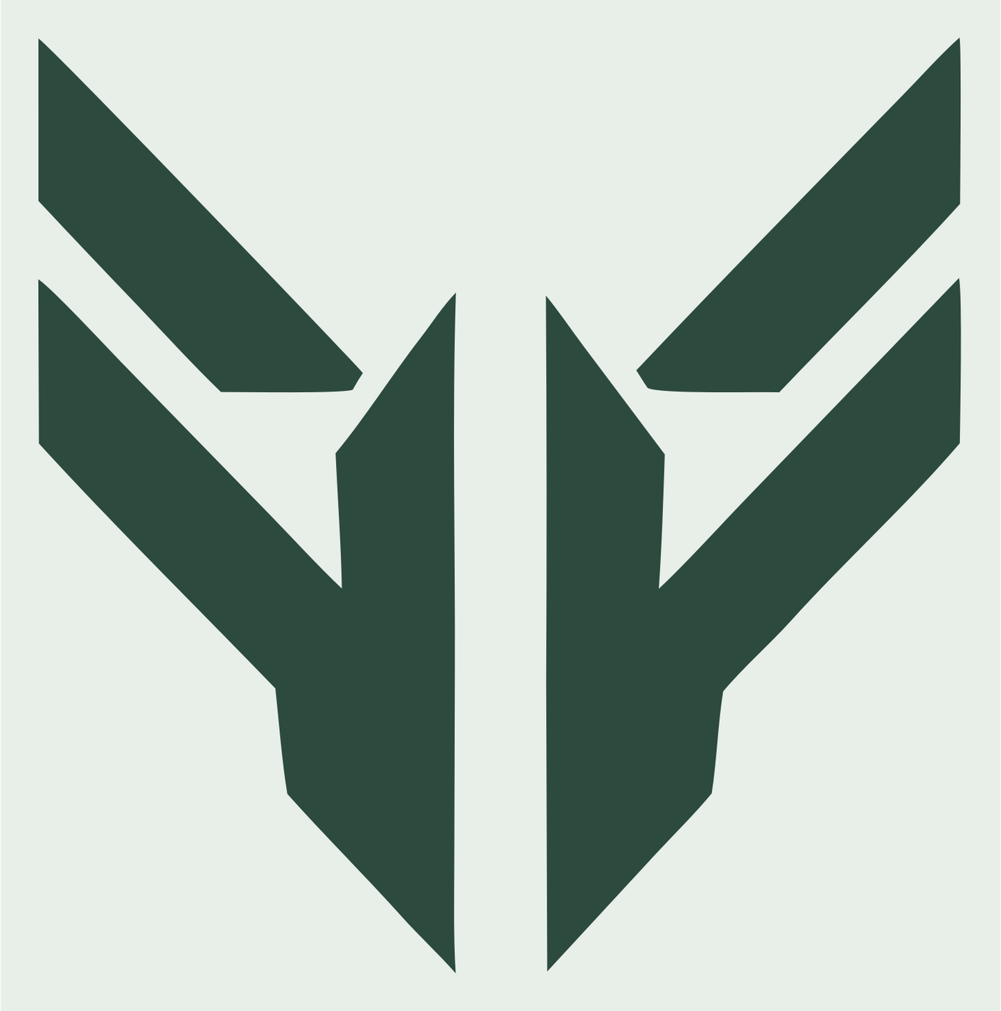 Bold Shield Wings Football Crest #e8efe9/#2d4a3e