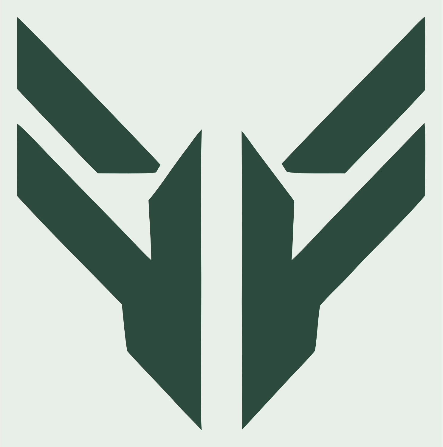 Bold Shield Wings Football Crest #e8efe9/#2d4a3e