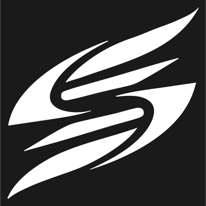Bold S Letter Wing Mark #1a1a1a/#ffffff