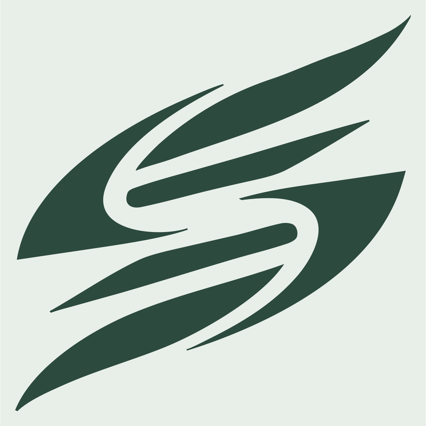 Bold S Letter Wing Mark #e8efe9/#2d4a3e