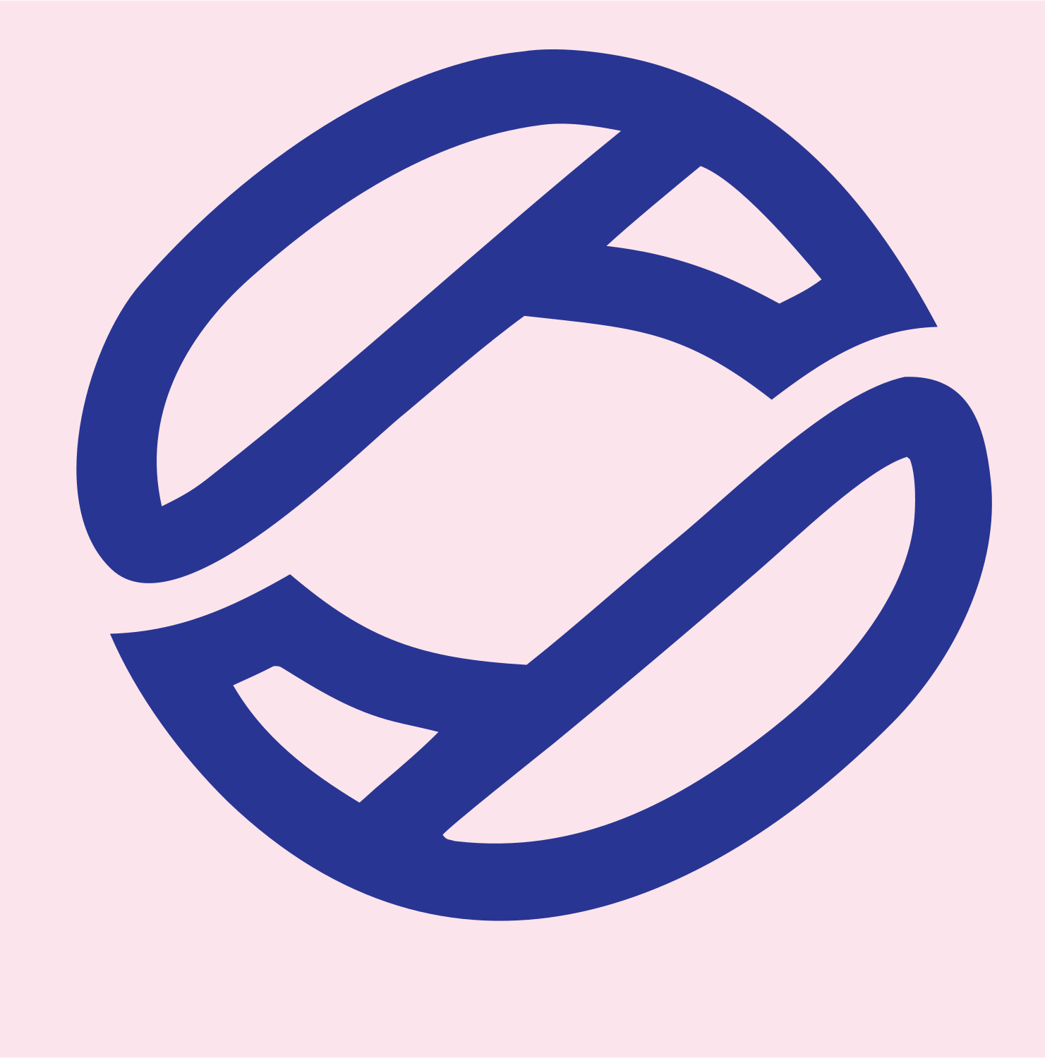 Monoline Football Circle Mark #fce4ec/#283593