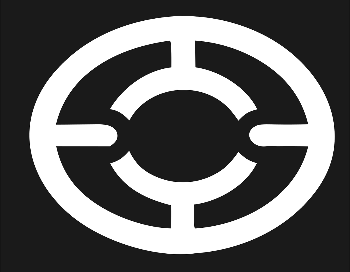 Monoline Target Crosshair Football Emblem #1a1a1a/#ffffff