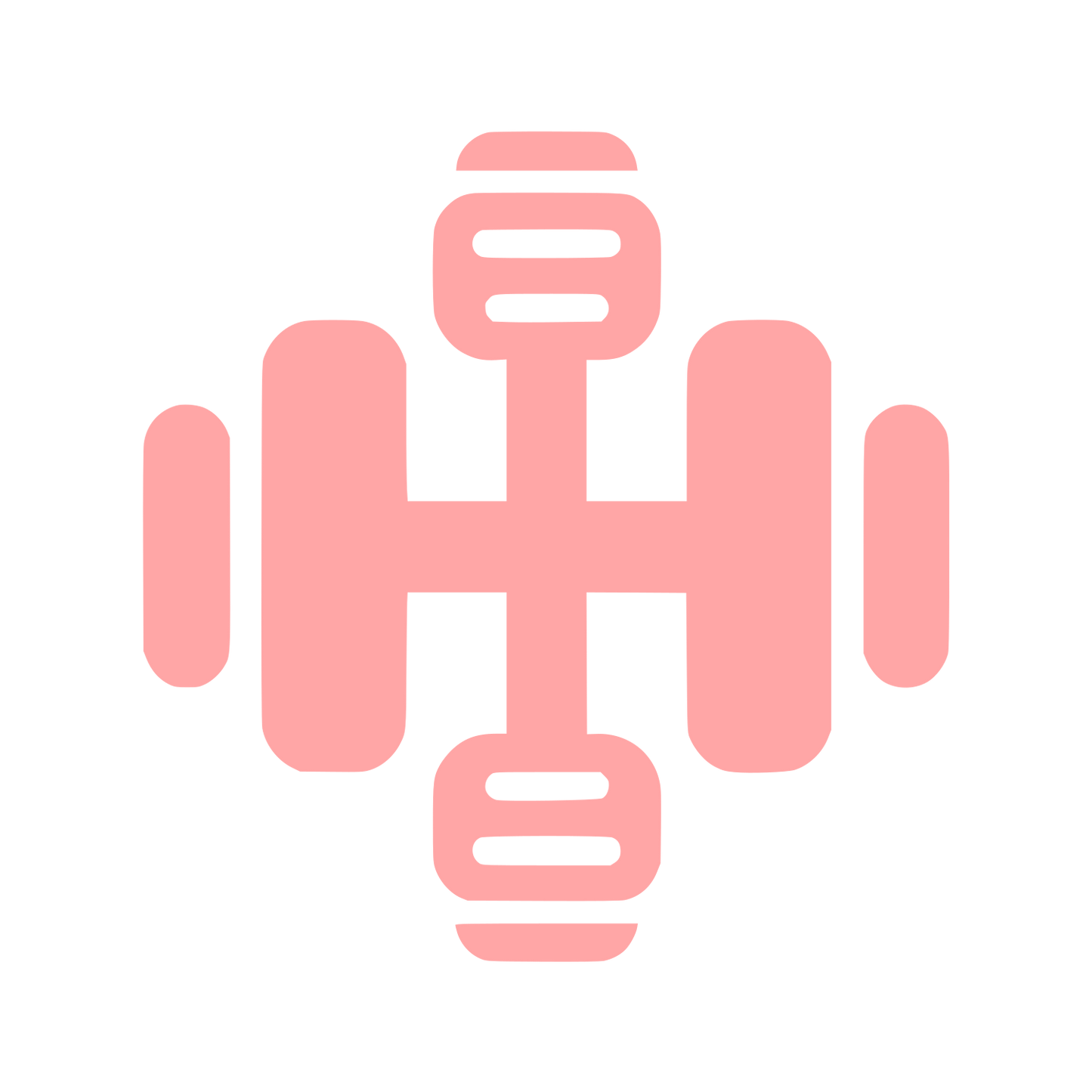 Dumbbell Weight Icon #ffa6a6