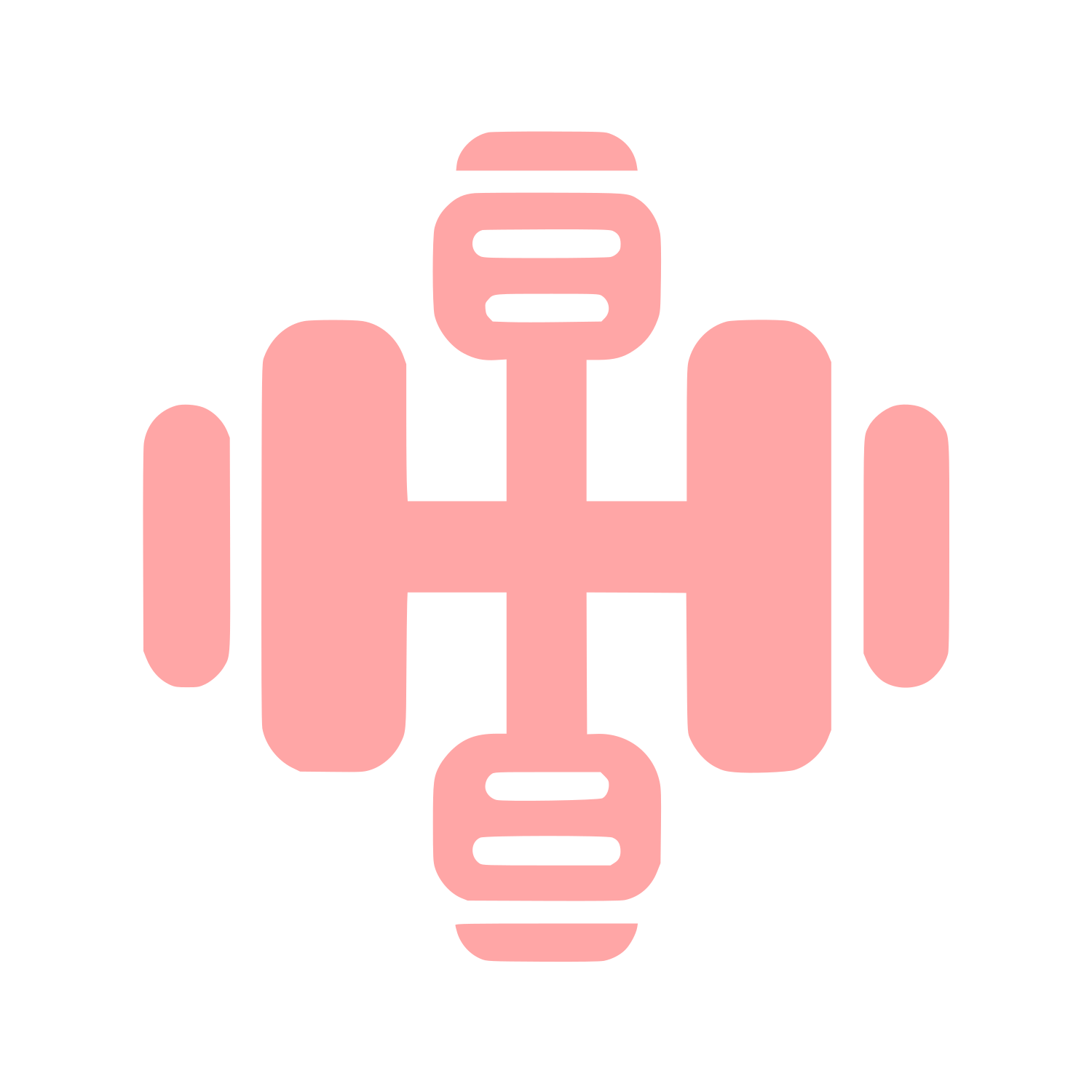 Dumbbell Weight Icon #ffa6a6