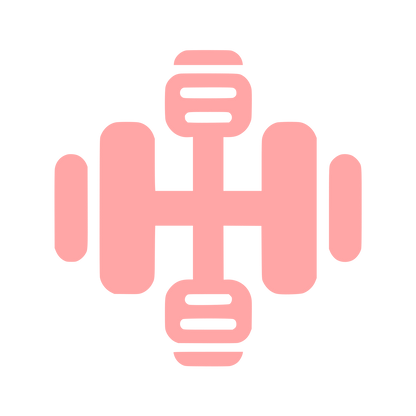 Dumbbell Weight Icon #ffa6a6