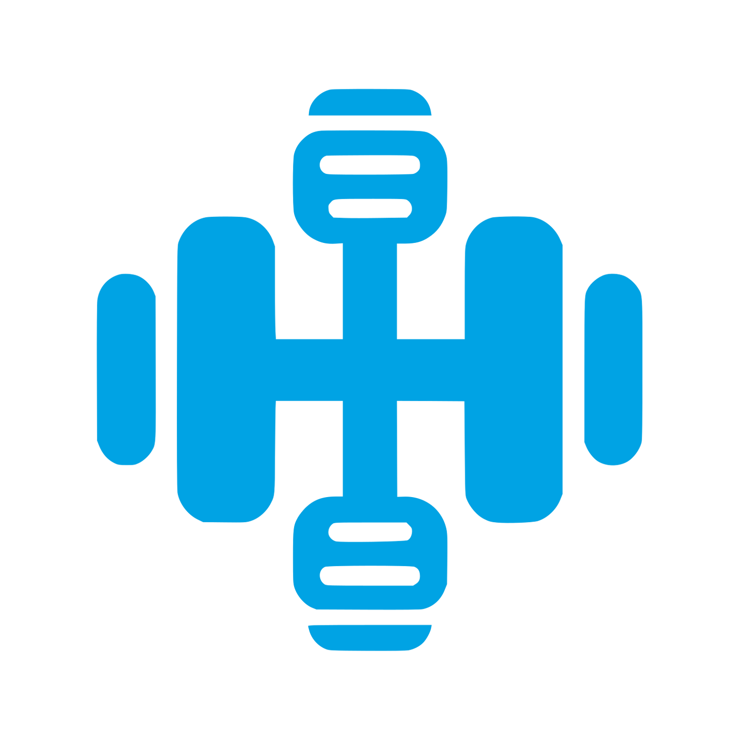 Dumbbell Weight Icon #00a3e4