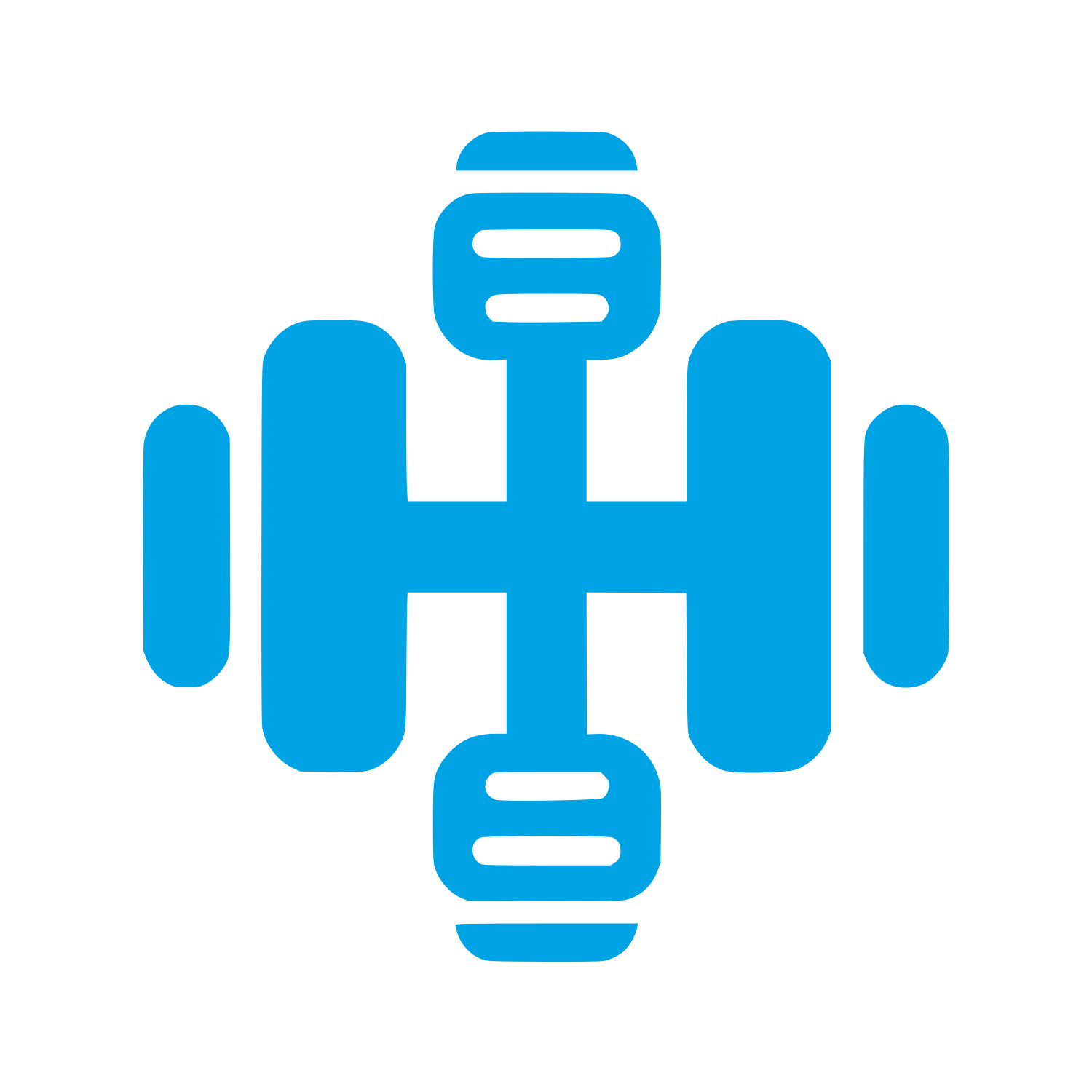 Dumbbell Weight Icon #00a3e4