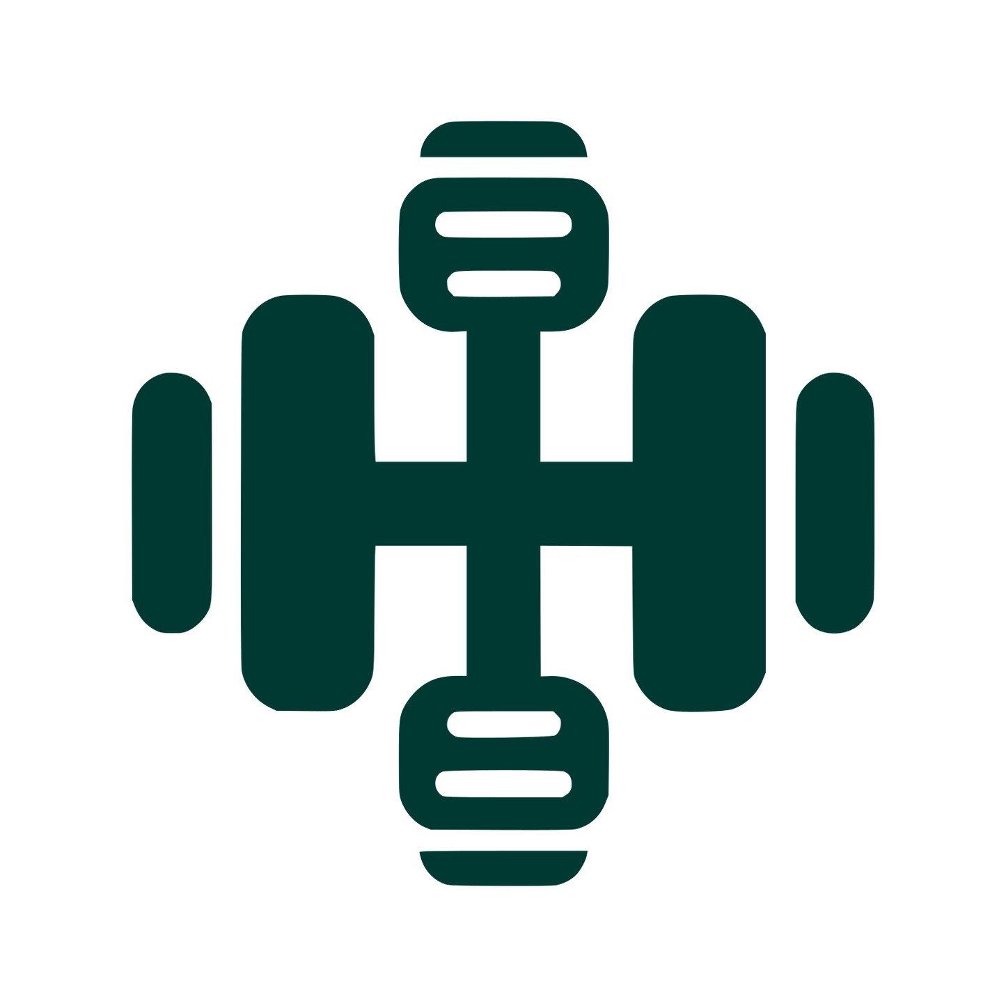 Dumbbell Weight Icon #003932