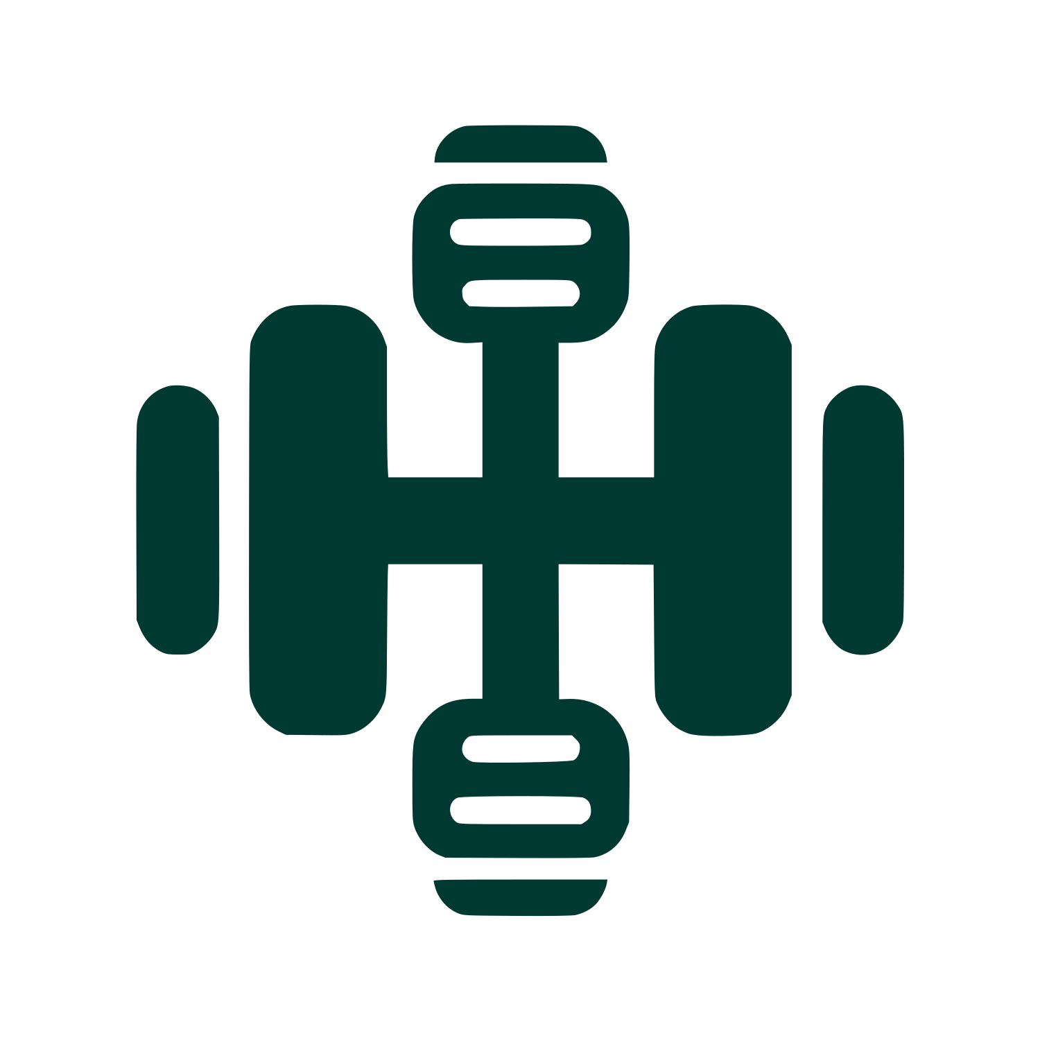 Dumbbell Weight Icon #003932