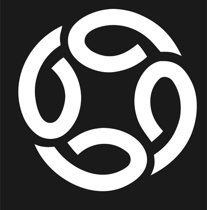 Monoline Spiral Football Crest #1a1a1a/#ffffff