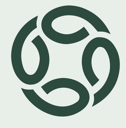 Monoline Spiral Football Crest #e8efe9/#2d4a3e