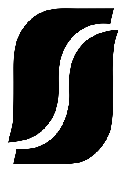 Monoline S Curve Football Mark #ffffff/#000000