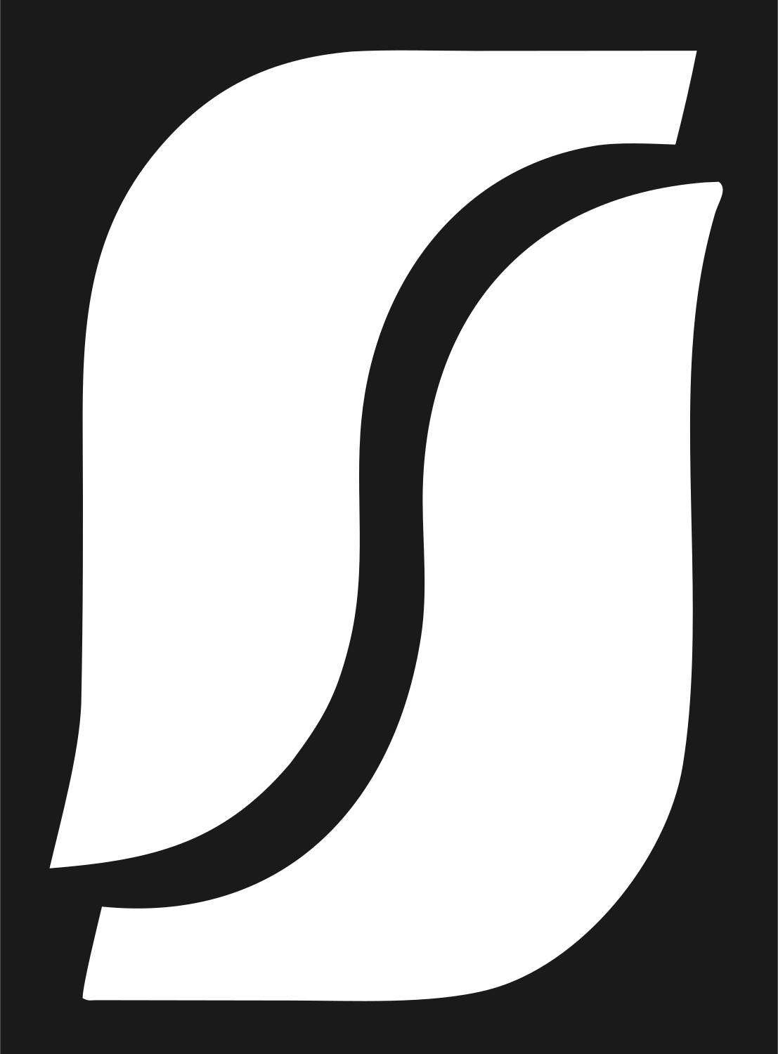 Monoline S Curve Football Mark #1a1a1a/#ffffff