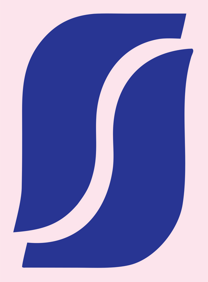Monoline S Curve Football Mark #fce4ec/#283593