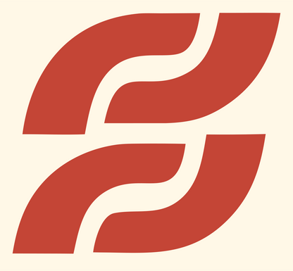 Dual Swoosh Ribbon Football Mark #fff8e7/#c44536