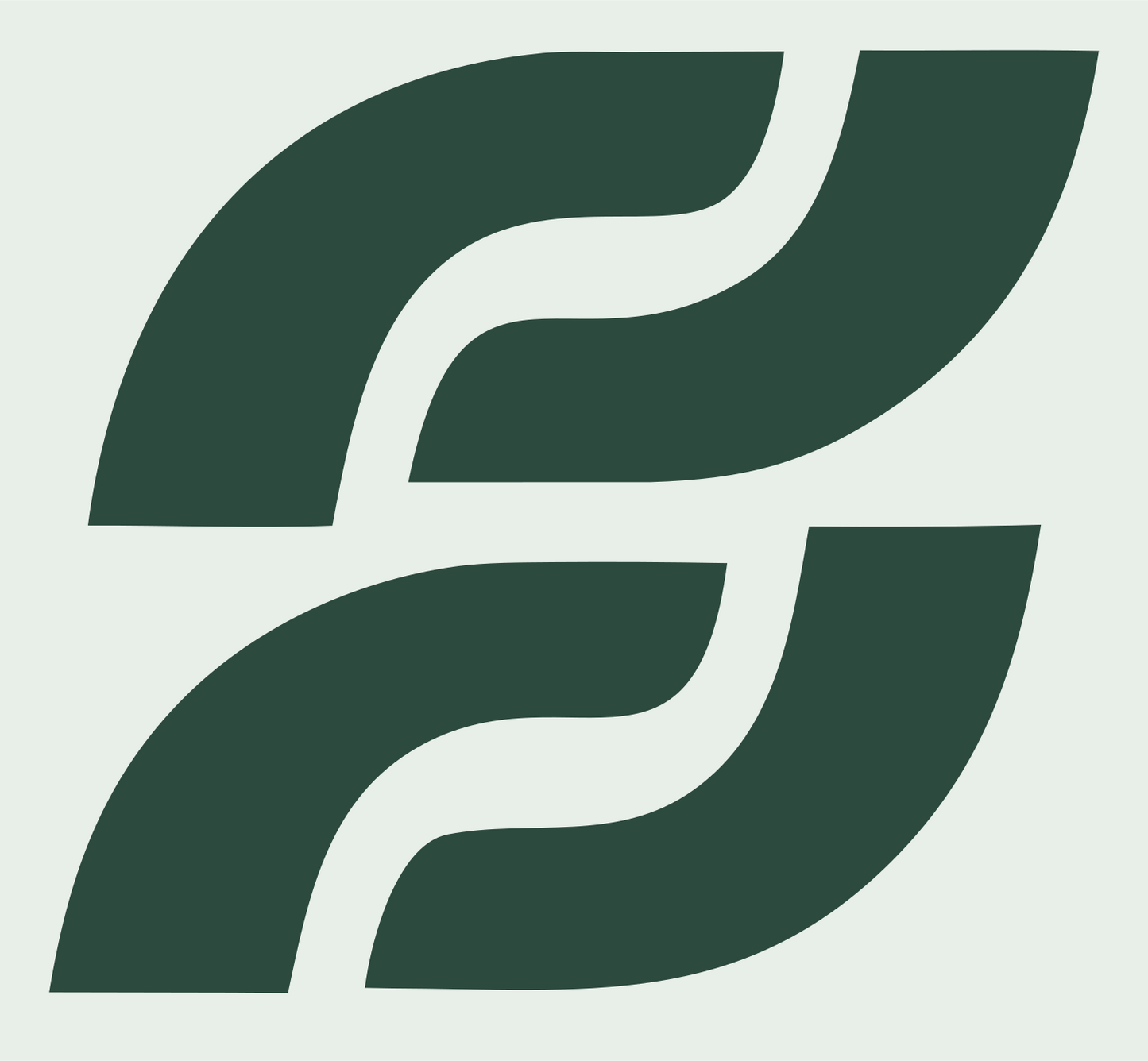 Dual Swoosh Ribbon Football Mark #e8efe9/#2d4a3e