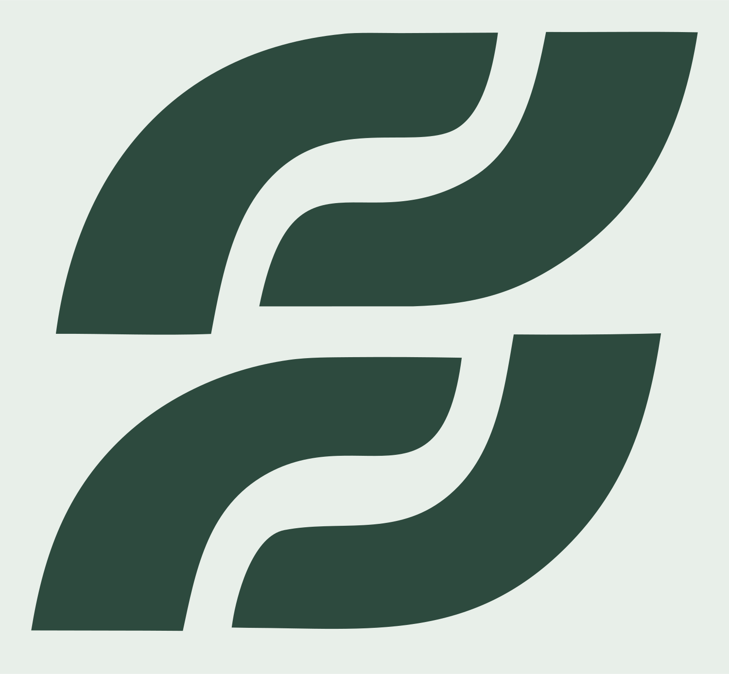 Dual Swoosh Ribbon Football Mark #e8efe9/#2d4a3e