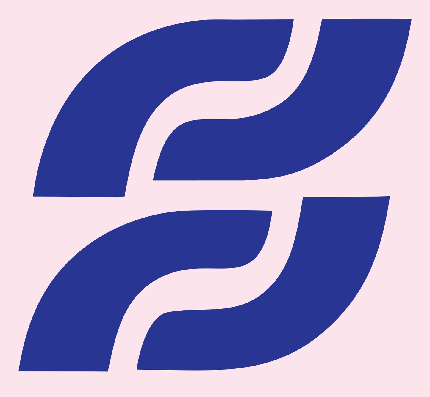 Dual Swoosh Ribbon Football Mark #fce4ec/#283593
