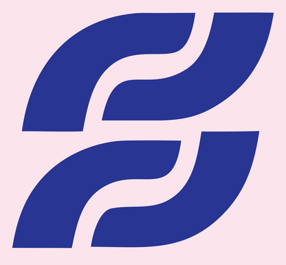 Dual Swoosh Ribbon Football Mark #fce4ec/#283593