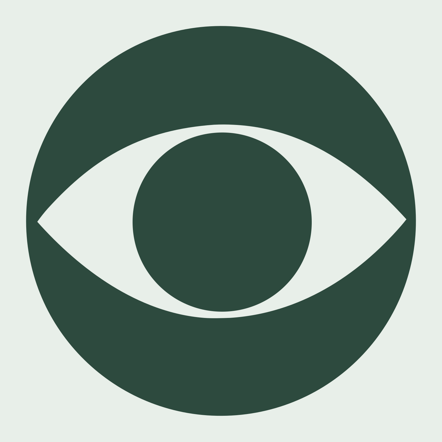Negative Space Eye Circle Mark #e8efe9/#2d4a3e