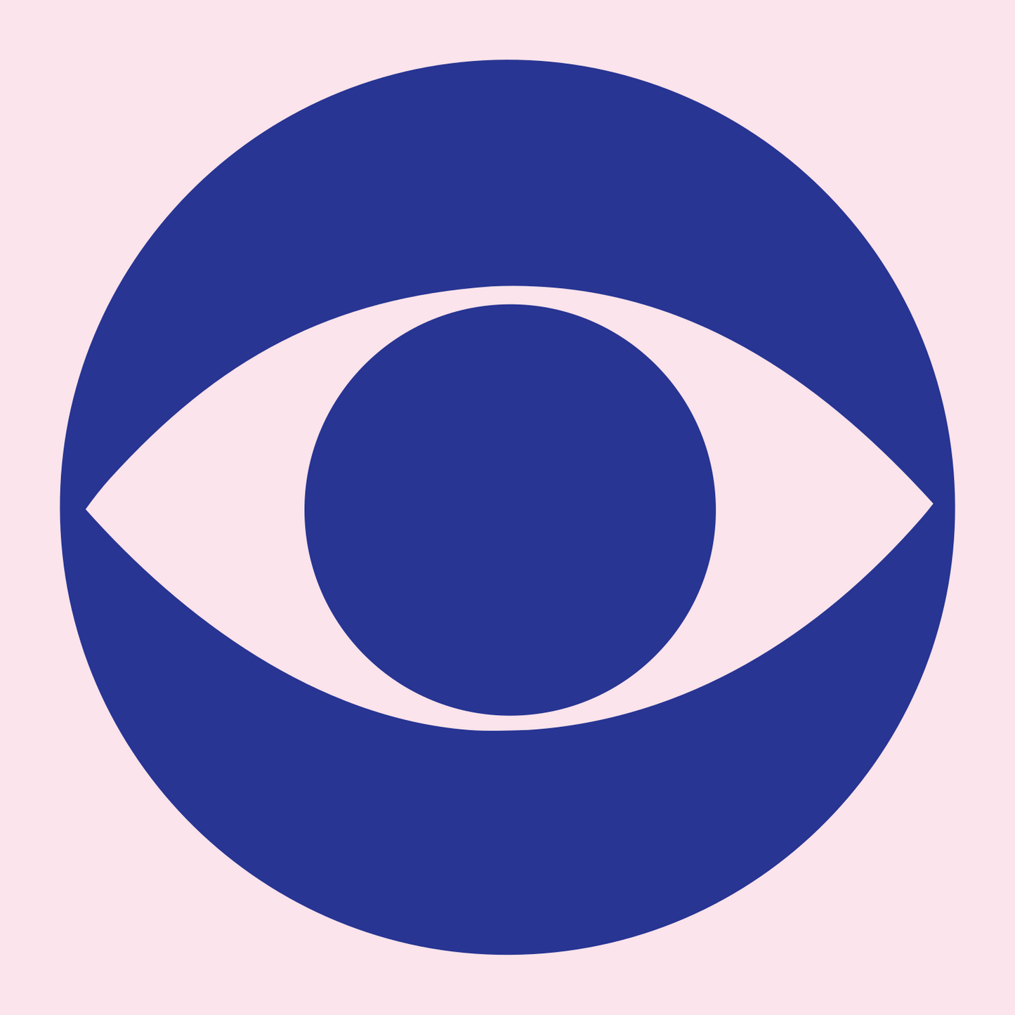 Negative Space Eye Circle Mark #fce4ec/#283593