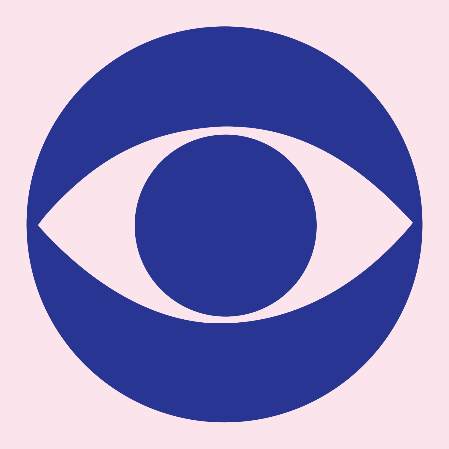 Negative Space Eye Circle Mark #fce4ec/#283593