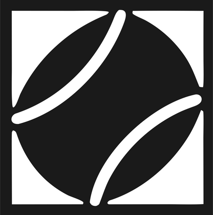 Negative Space Football Square Badge #1a1a1a/#ffffff