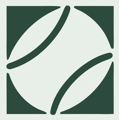 Negative Space Football Square Badge #e8efe9/#2d4a3e