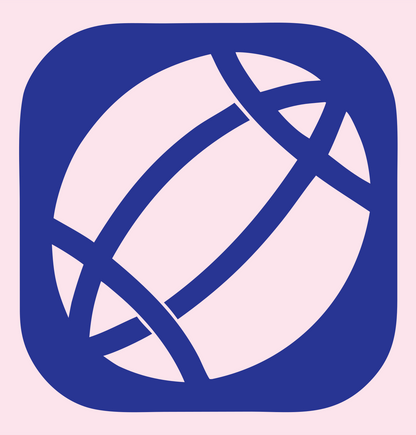 Negative Space Football Rounded Icon #fce4ec/#283593