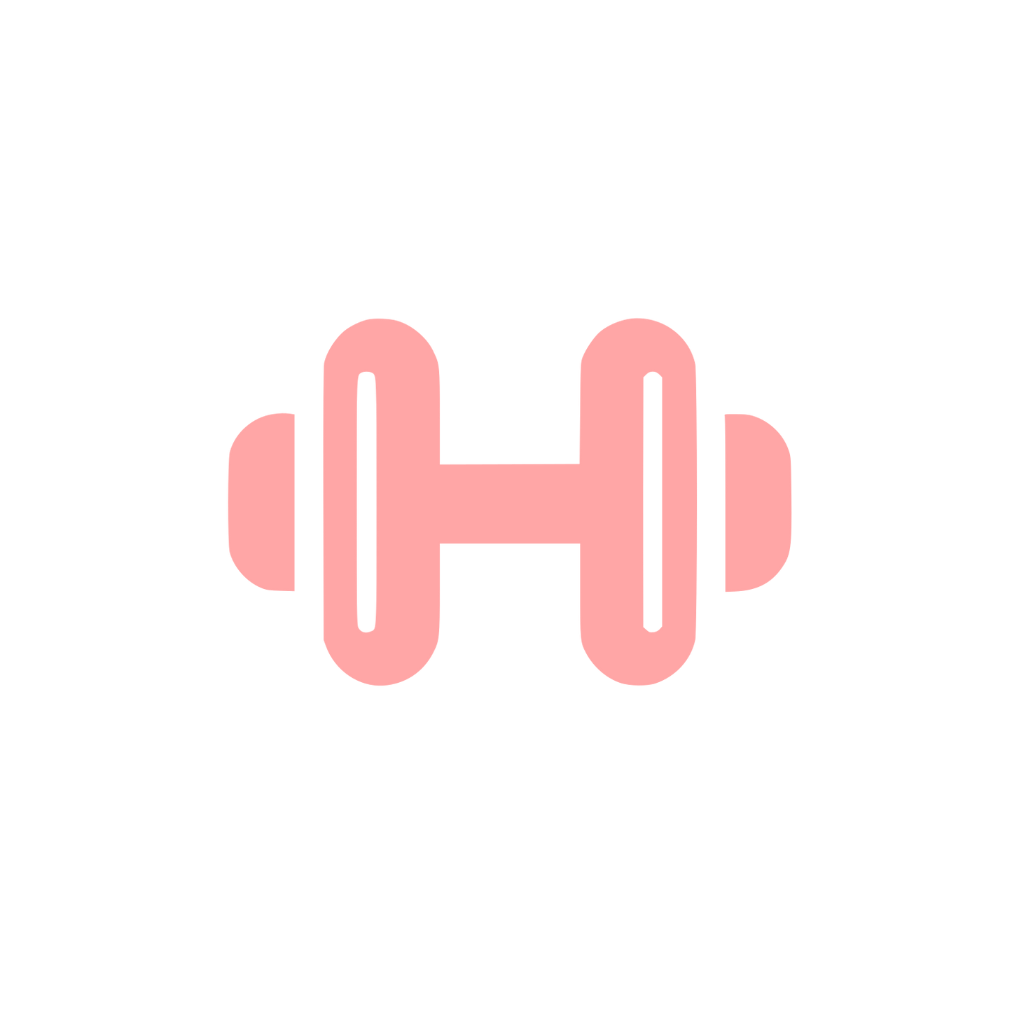 Dumbbell Shape Logo #ffa6a6