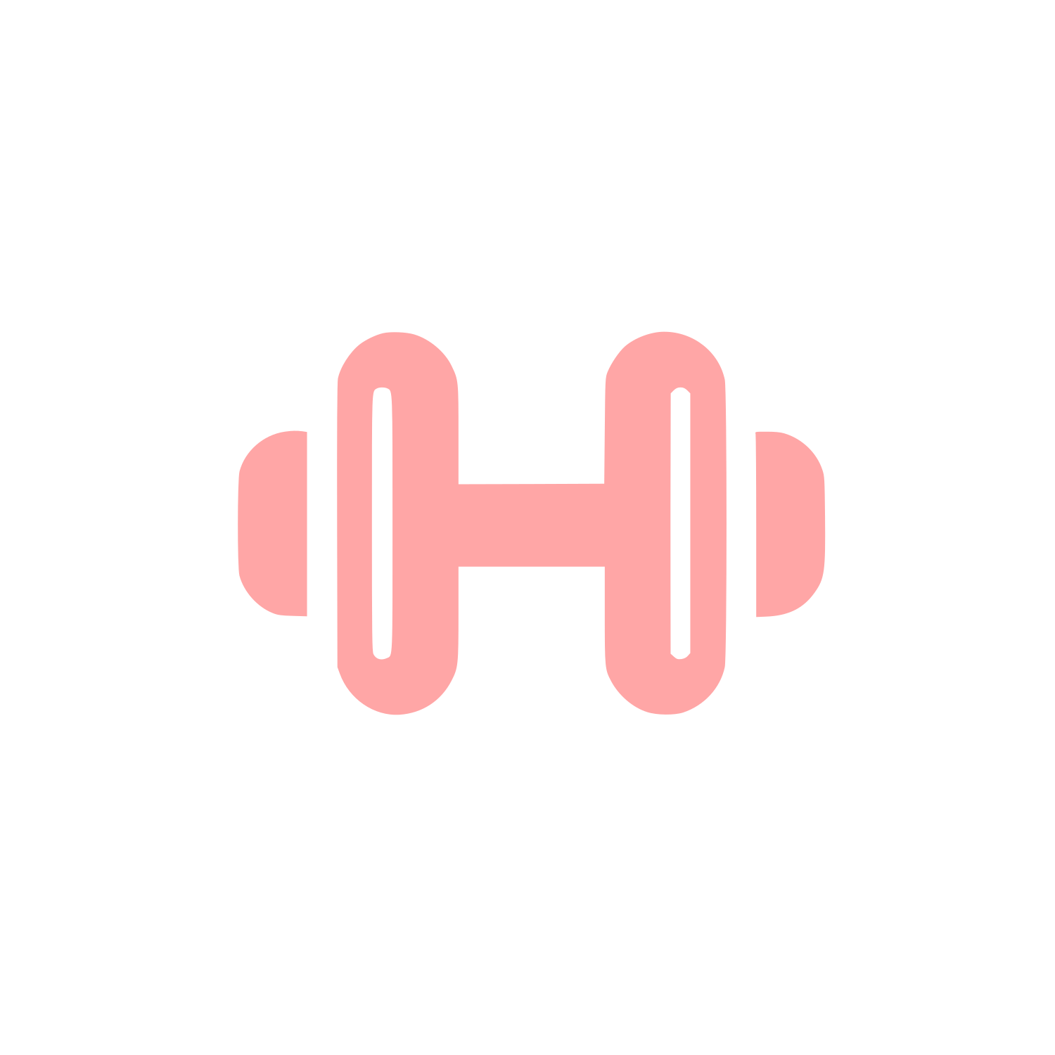 Dumbbell Shape Logo #ffa6a6