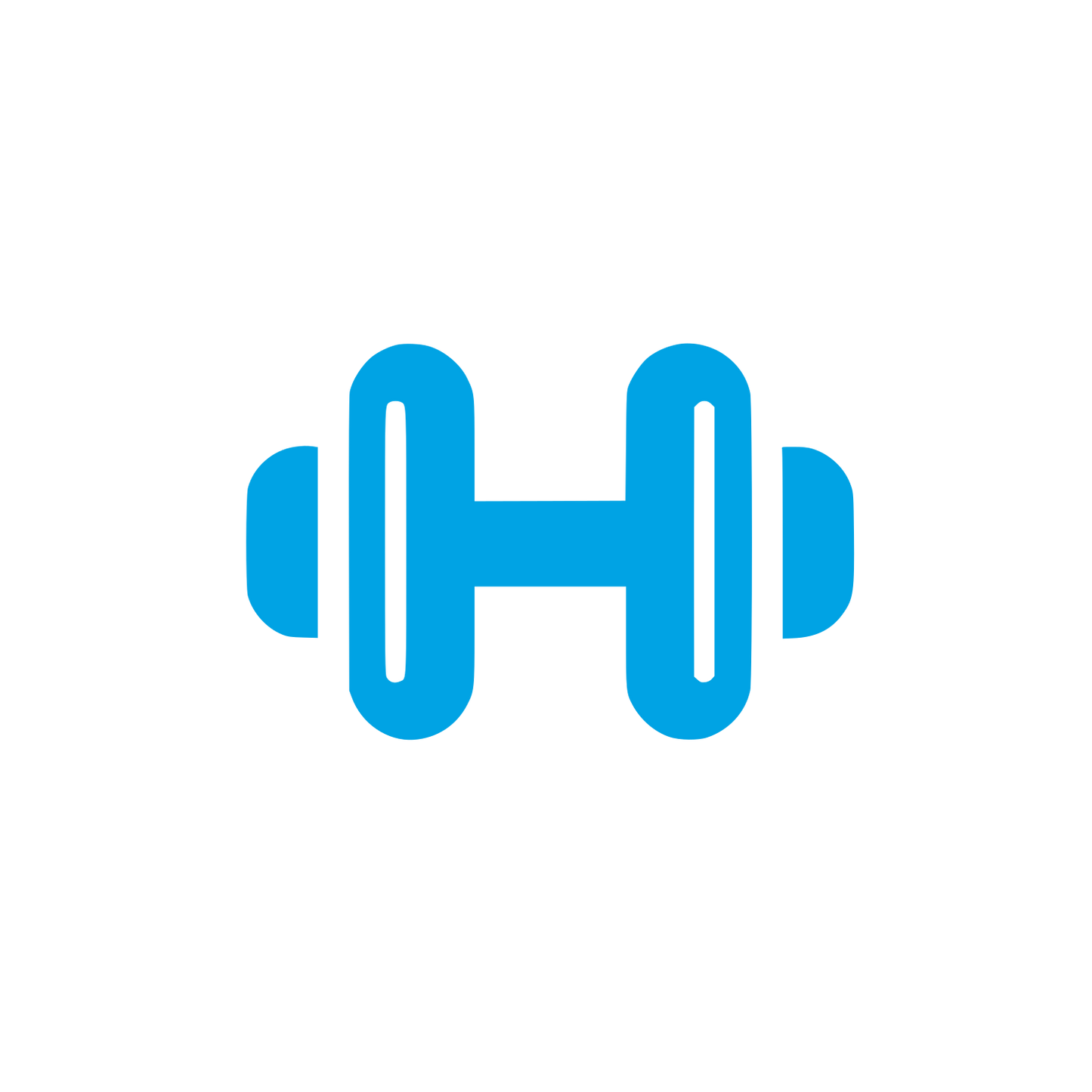 Dumbbell Shape Logo #00a3e4