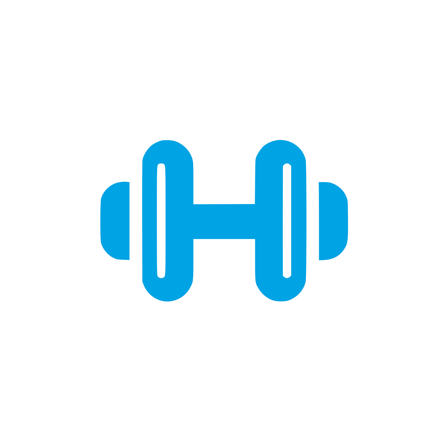 Dumbbell Shape Logo #00a3e4