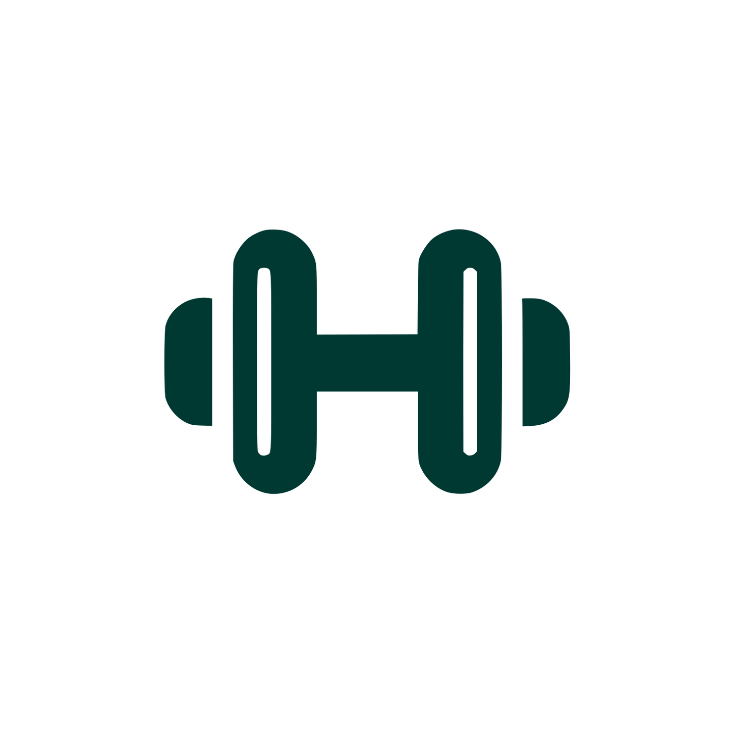 Dumbbell Shape Logo #003932
